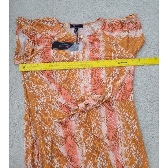 NEW C Wonder By Christian Siriano Python Midi Dress Size Large Hi Low Hem - Picture 4 of 10